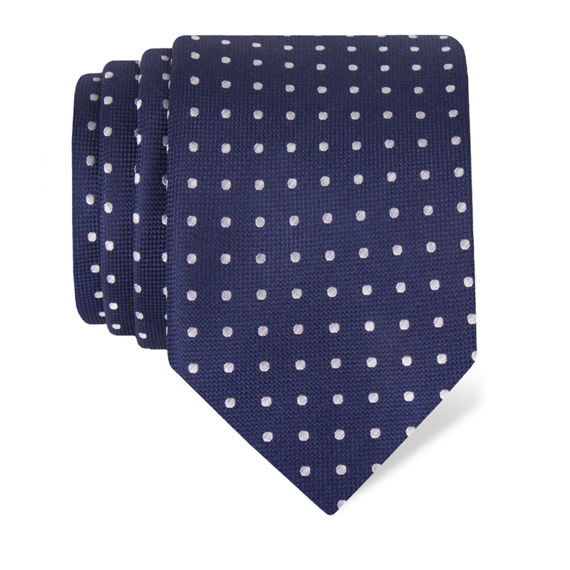 Cravat CROATA Clasicum Classic Large Dots Dark blue  Silk 100%  