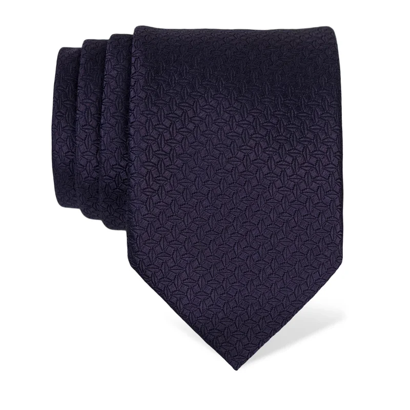 Cravat CROATA Classic Large Small shapes Purple  Silk 100%  