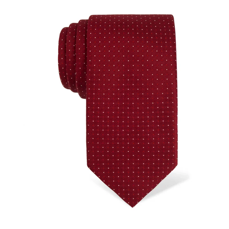 Cravat CROATA Classic Large Dots Wine red  Silk 100%  