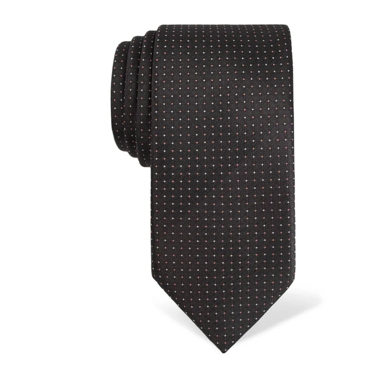 Cravat CROATA Classic Large Dots Grey  Silk 100%  