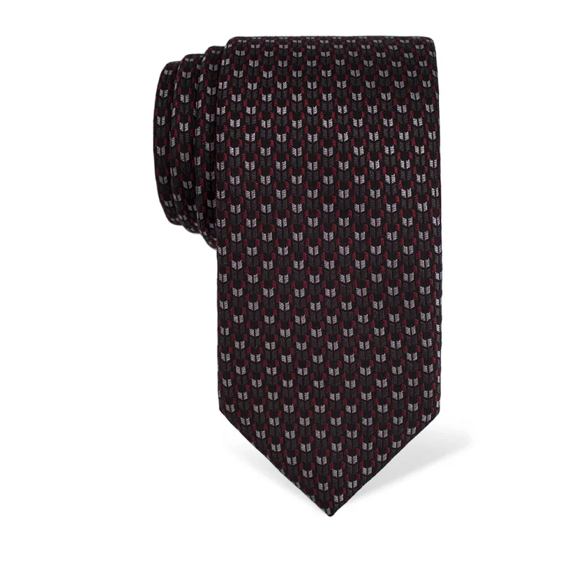 Cravat CROATA Classic Large Small shapes Grey  Silk 100%  
