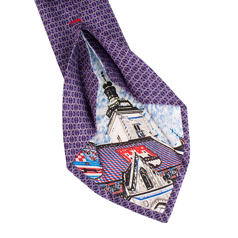 Cravat CROATA Dubrovnik Classic  Other Purple  Silk 100%  