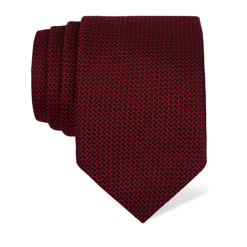 Cravat Classic  Small shapes Red  Silk 100%  
