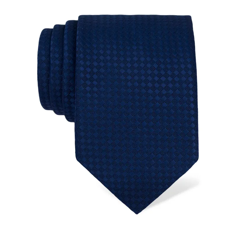 Cravat Classic  Small shapes Dark blue  Polyester 100%  
