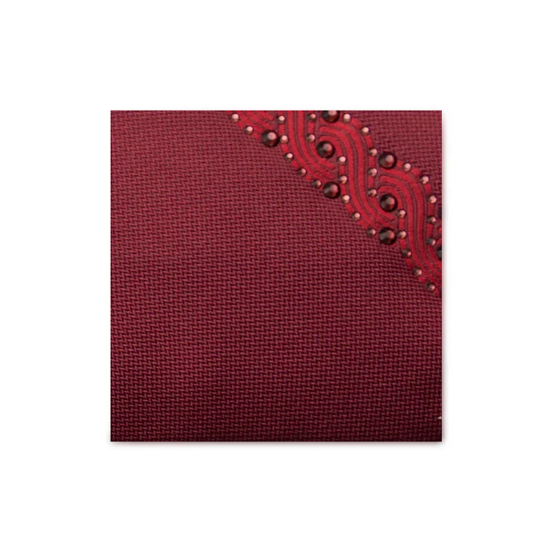 Cravat CROATA Kristal Thematic Limited edition Braiding Wine red  Silk 100%, High quality chrystals  