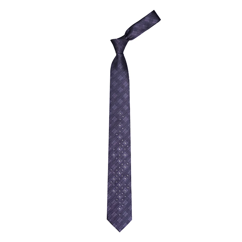 Cravat CROATA Kristal Thematic Limited edition Braiding Purple  Silk 100%, High quality chrystals  
