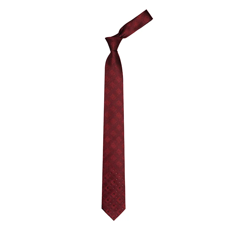 Cravat CROATA Kristal Thematic Limited edition Braiding Red  Silk 100%, High quality chrystals  