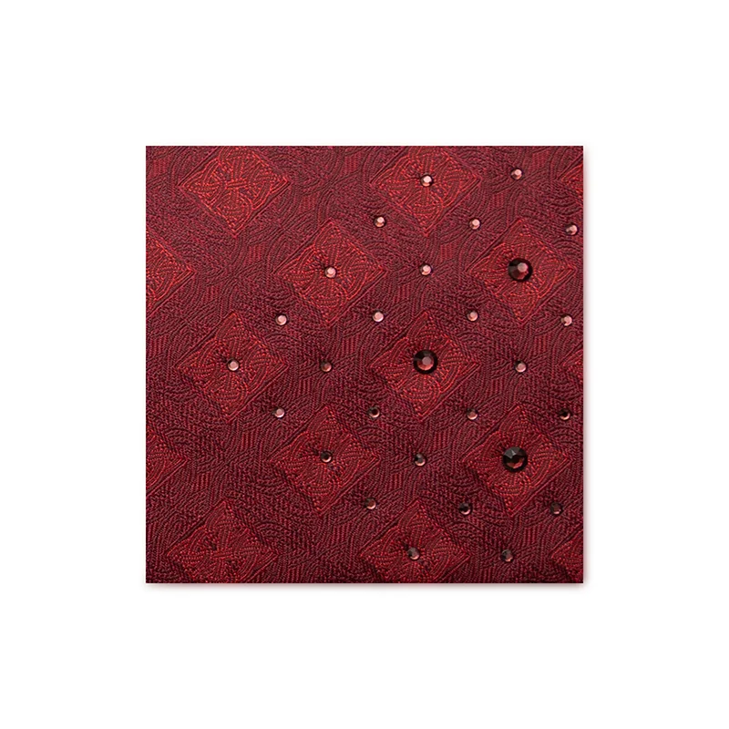 Cravat CROATA Kristal Thematic Limited edition Braiding Red  Silk 100%, High quality chrystals  