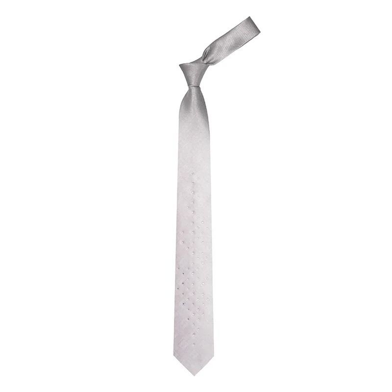 Cravat CROATA Kristal Thematic Limited edition Braiding White  Silk 100%, High quality chrystals  