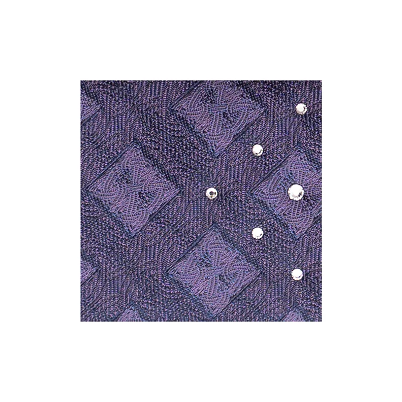 Cravat CROATA Kristal Thematic  Braiding Purple  Silk 100%, High quality chrystals  