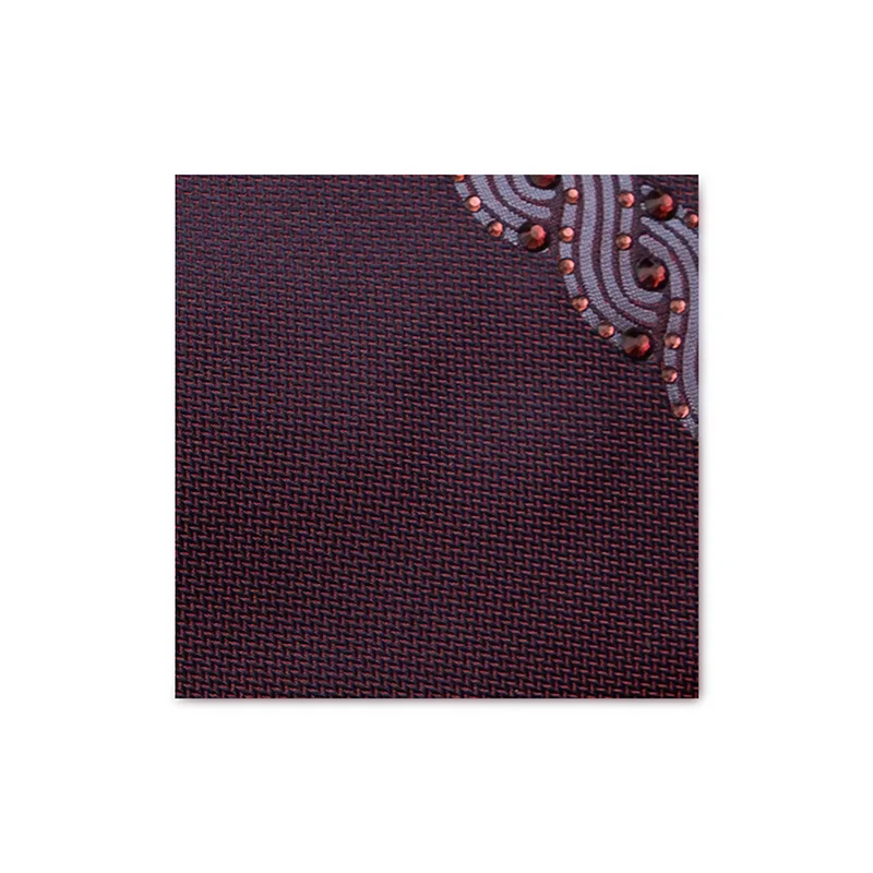 Cravat CROATA Kristal Thematic  Braiding Wine red  Silk 100%, High quality chrystals  