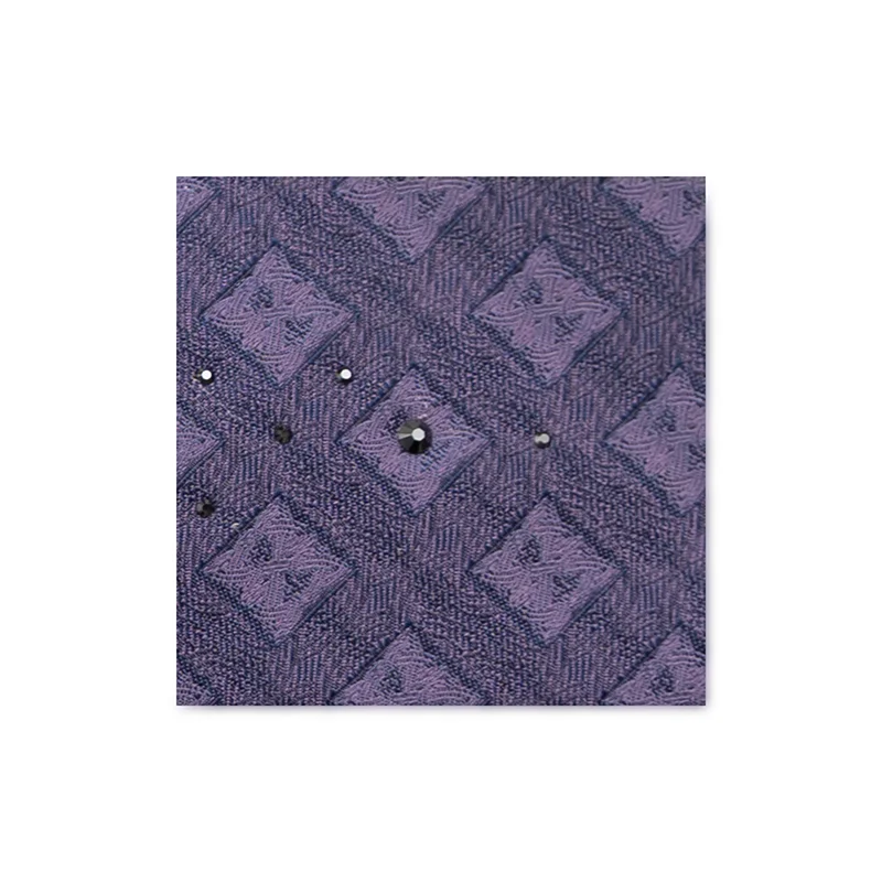 Cravat CROATA Kristal Thematic  Braiding Purple  Silk 100%, High quality chrystals  