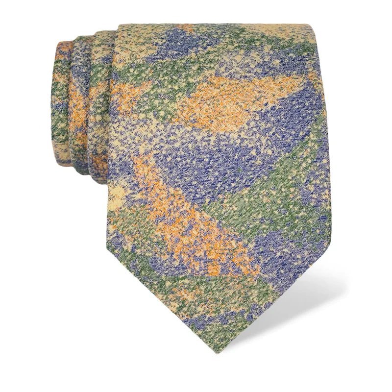 Cravat CROATA Art Dubrovnik Thematic   Beige  Silk 100%  