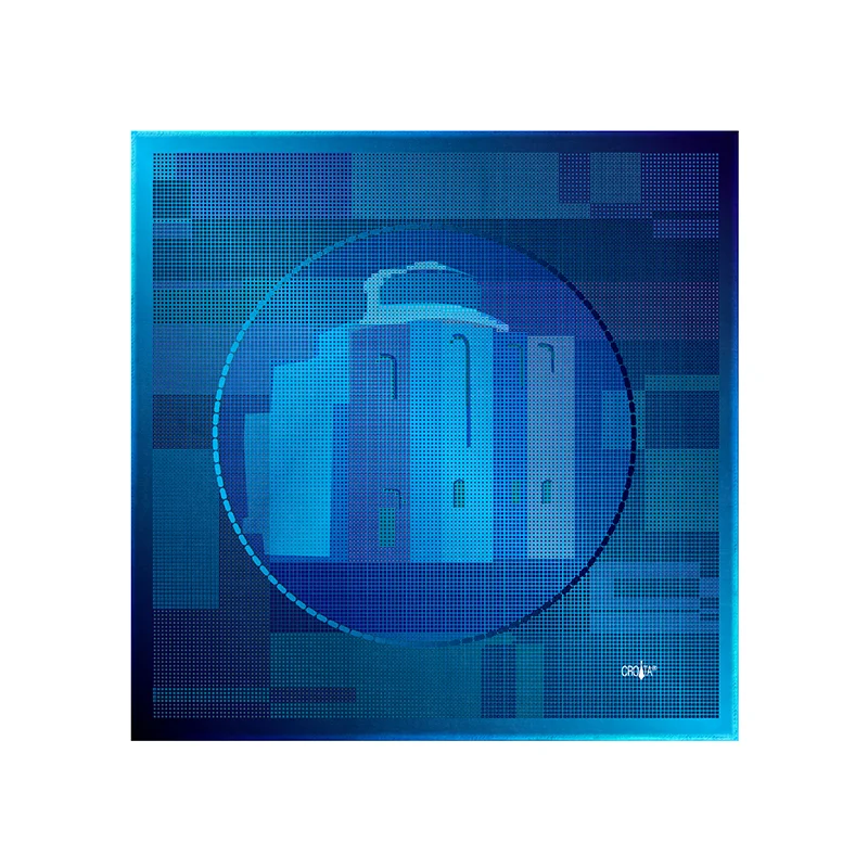 Scarf CROATA Thematic  Zadar Blue  Silk 100%  