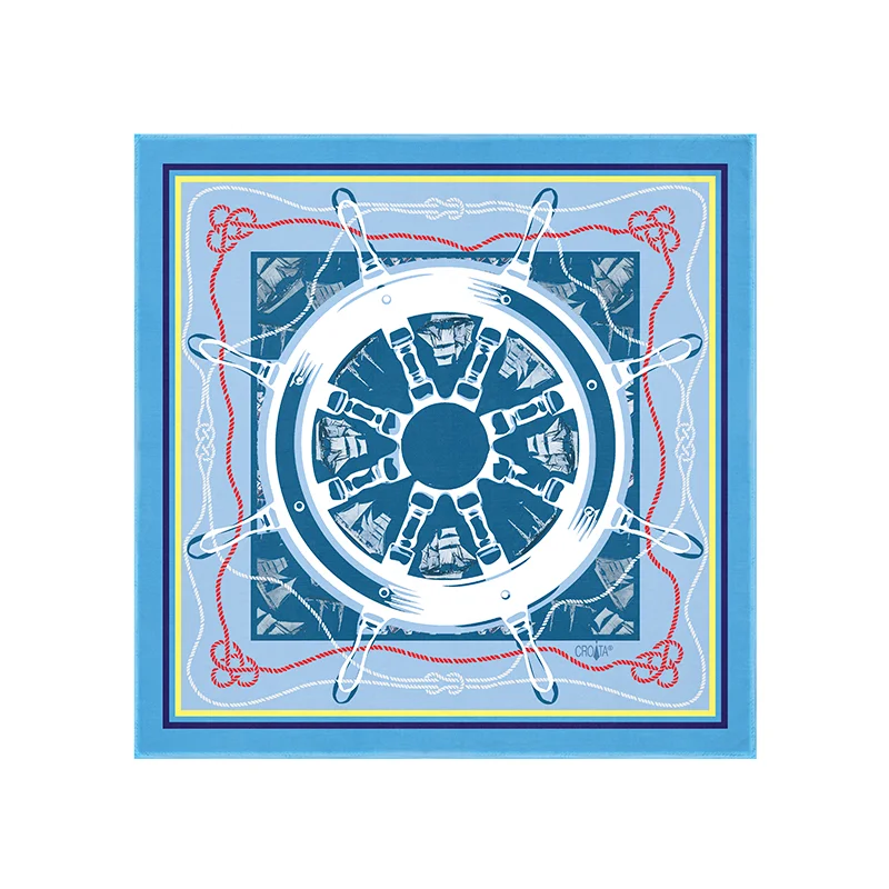 Scarf CROATA Thematic   Light blue  Silk 100%  