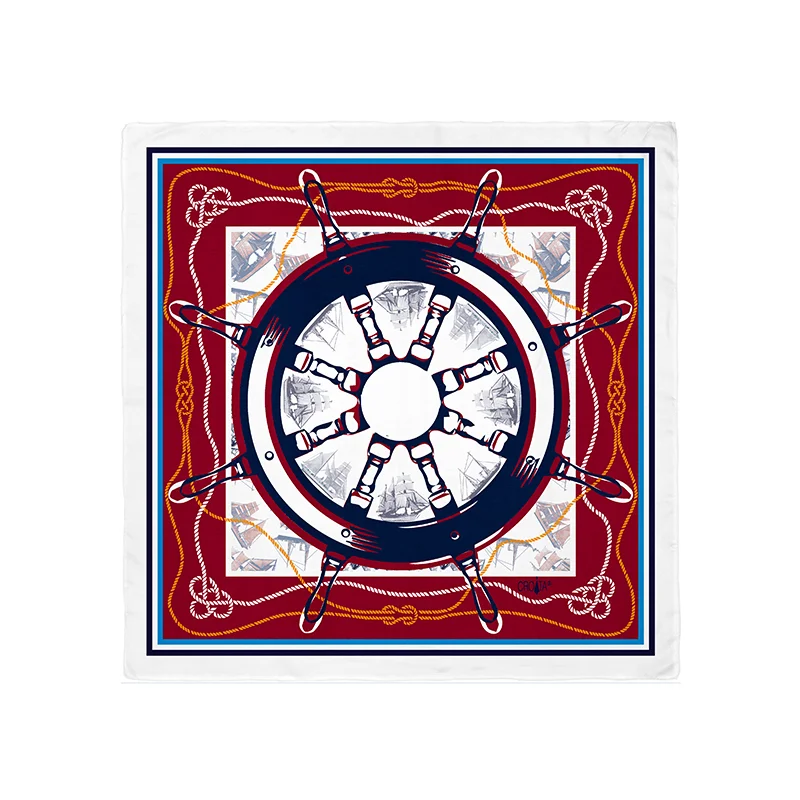 Scarf CROATA Thematic   White  Silk 100%  