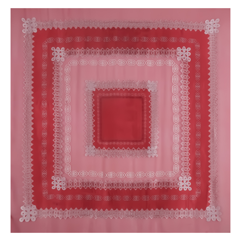 Scarf CROATA Brijuni Thematic Limited edition Braiding Red  Viscose 75%, Silk 25%  