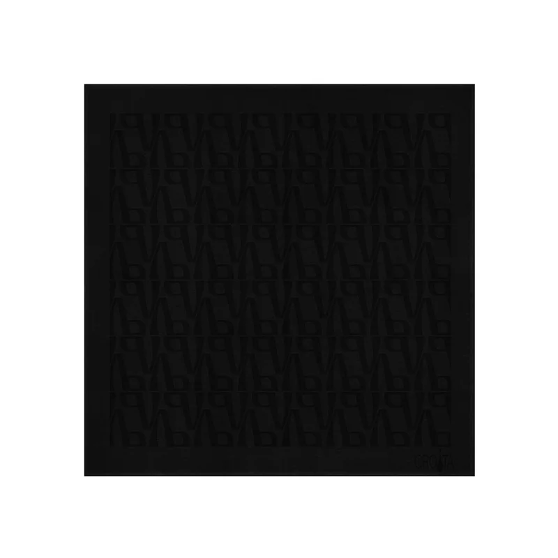 Scarf CROATA Brijuni Thematic  Glagolitic alphabet Black  Silk 100%  