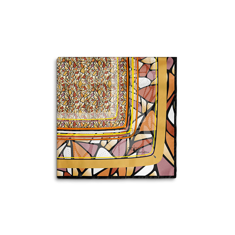 Scarf CROATA 8 Classic Limited edition Other Gold  Silk 100%  