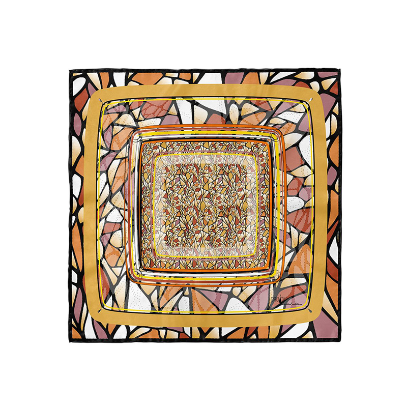 Scarf CROATA 8 Classic Limited edition Other Gold  Silk 100%  