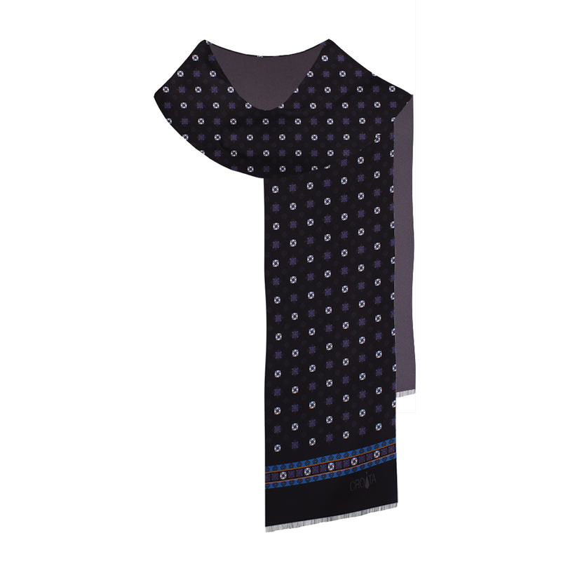 Shawl CROATA Thematic Shawl, thematic Braiding Black  Silk 100%  