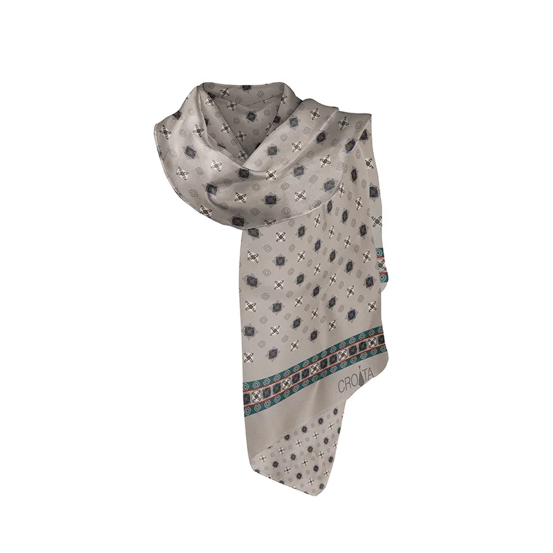 Shawl Thematic  Braiding Beige  Silk 100%  