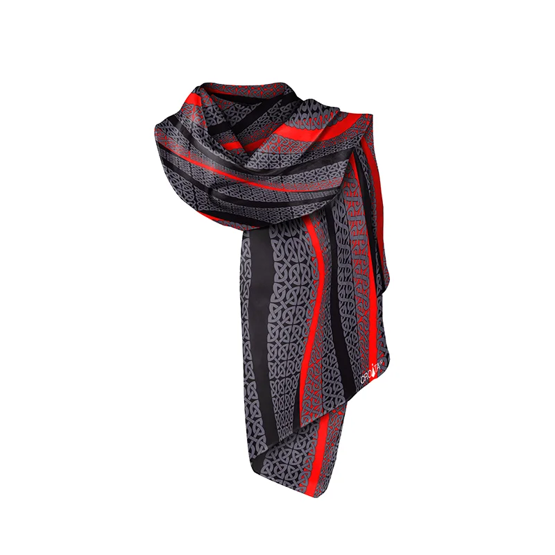 Shawl CROATA Thematic  Braiding Black  Silk 100%  