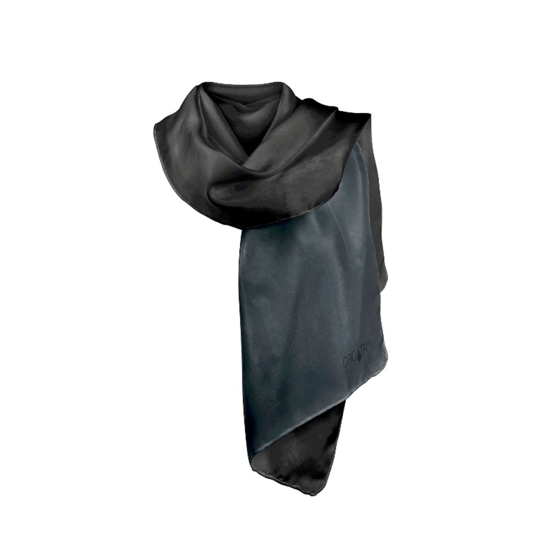 Shawl CROATA Classic Shawl, classic Solid Black  Silk 100%  