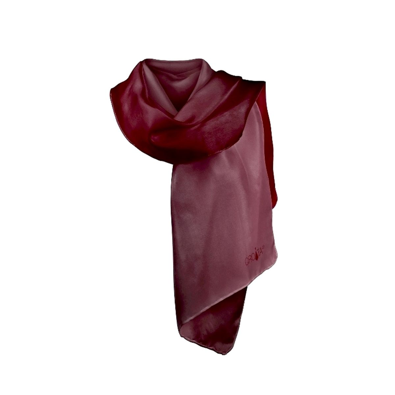 Shawl CROATA Classic Shawl, classic Solid Wine red  Silk 100%  