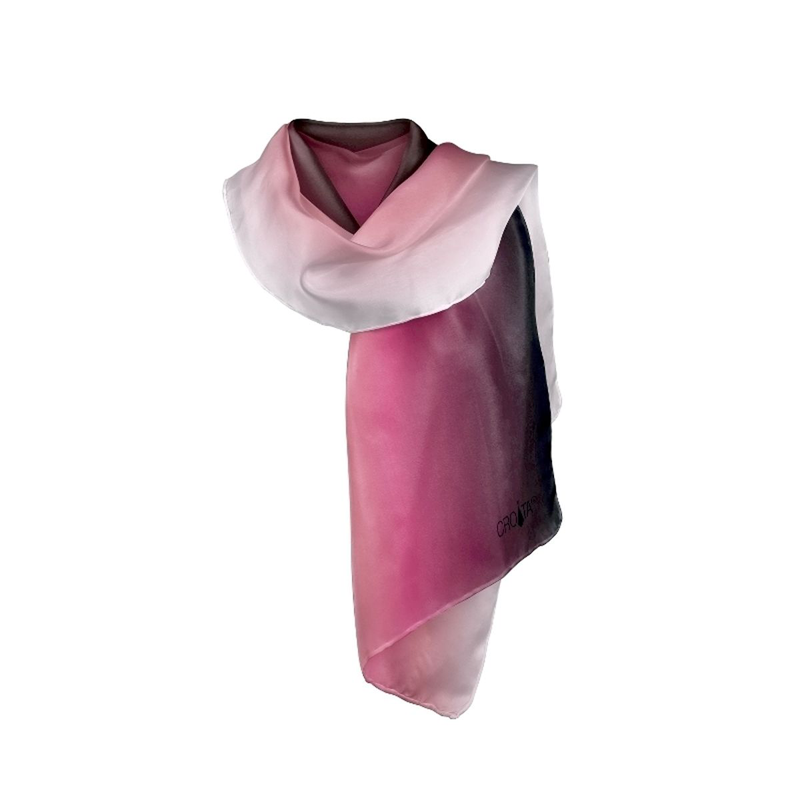 Shawl CROATA Classic Shawl, classic Solid Magenta  Silk 100%  