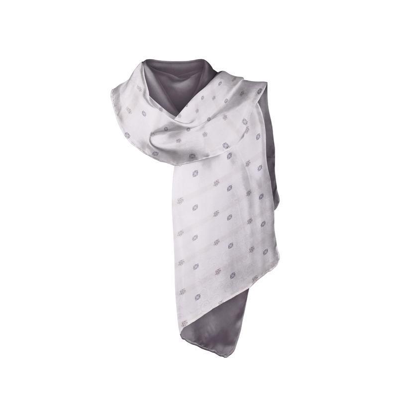 Stola CROATA Brijuni Thematic Limited edition Braiding Silver  Silk 100%  