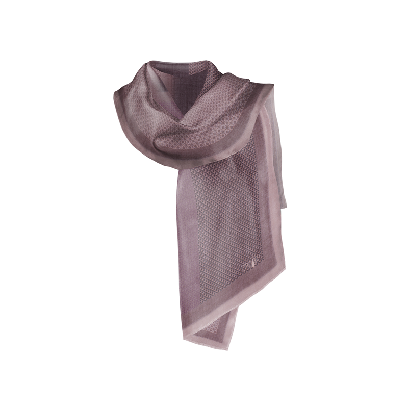 Shawl CROATA Dubrovnik Thematic Limited edition Braiding Pink  Wool 48%, Silk 35%, Cashmere 17%  