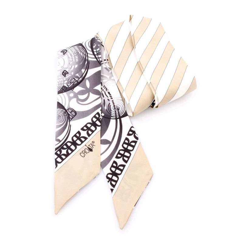 Twilly CROATA Thematic Thematic Glagolitic alphabet Beige  Silk 100%  