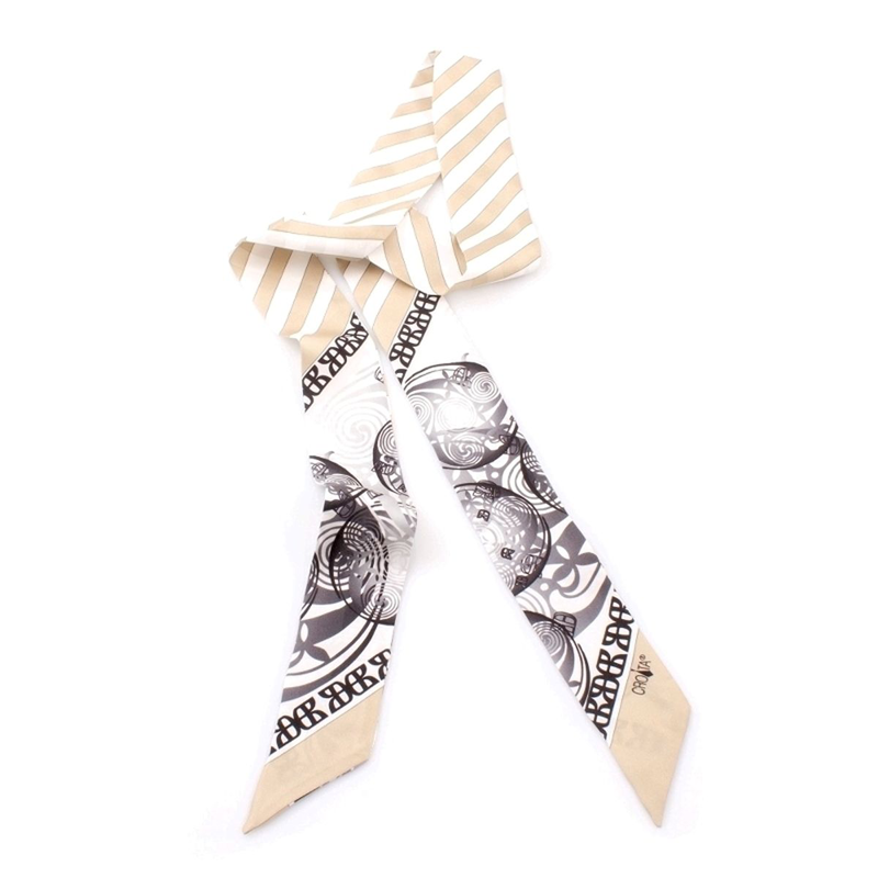 Twilly CROATA Thematic Thematic Glagolitic alphabet Beige  Silk 100%  