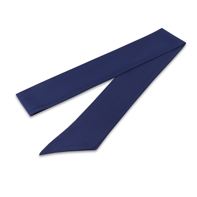 Twilly CROATA Classic  Solid Dark blue  Silk 100%  