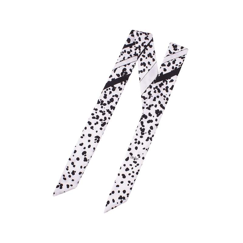 Twilly CROATA Thematic  Dalmatian dog White  Silk 100%  