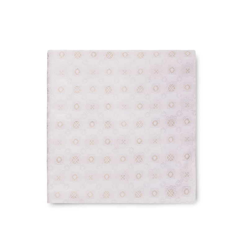 Pocket square CROATA AuHRum Thematic Limited edition Braiding Beige  Silk 80%, Golden laminated silk thread 20%  