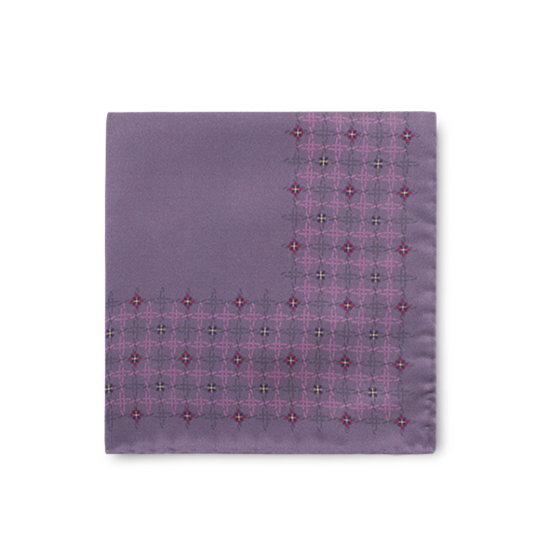Pocket square CROATA Classic   Purple  Silk 100%  