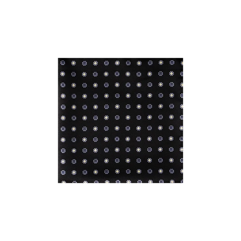 Pocket square Classic   Black  Silk 100%  