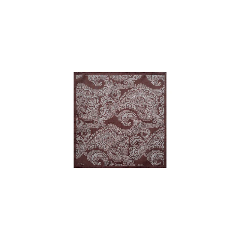 Pocket square CROATA Classic  Paisley Brick orange  Silk 27%, Cotton 735  