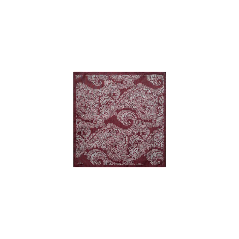 Pocket square CROATA Classic  Paisley Dark red  Silk 27%, Cotton 735  