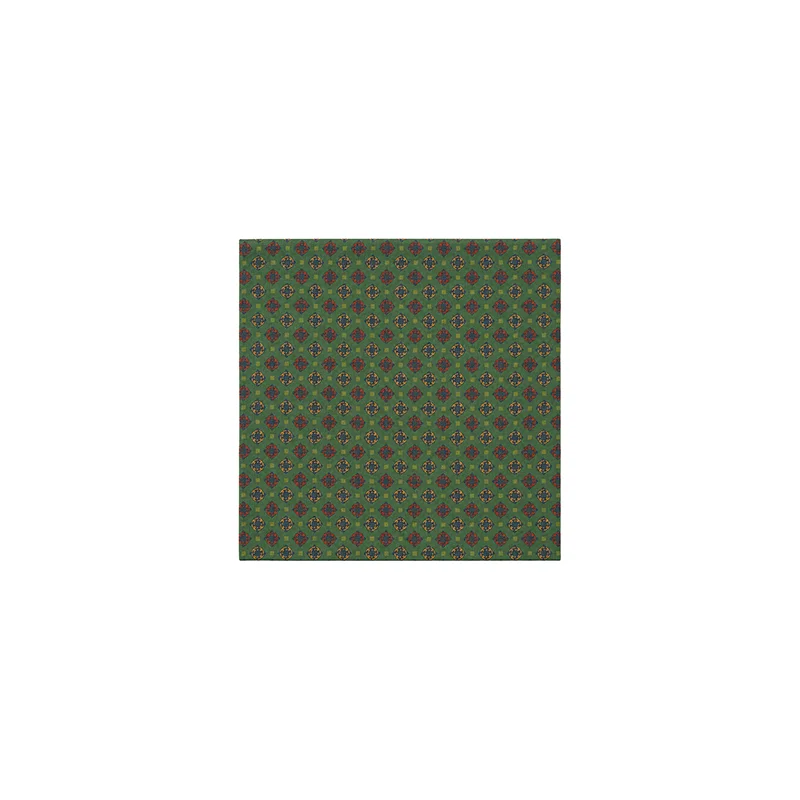 Pocket square CROATA Thematic  Braiding Green  Silk 100%  