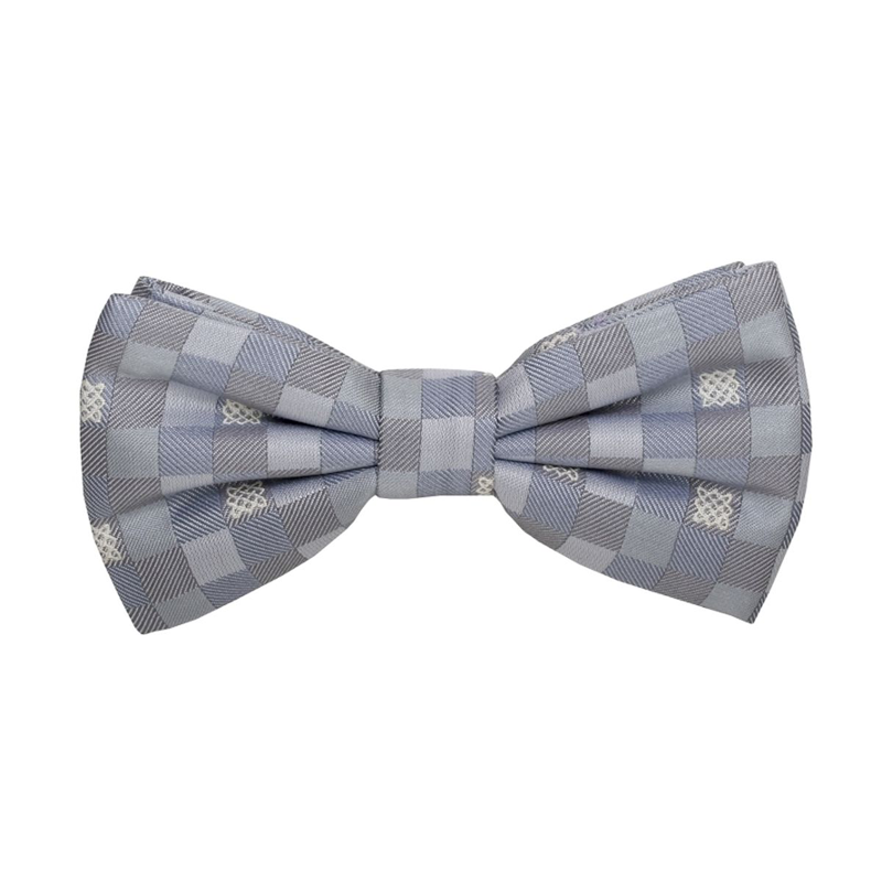 Bow tie CROATA Clasicum Thematic Pre-tied bow tie Braiding Grey  Silk 100%  