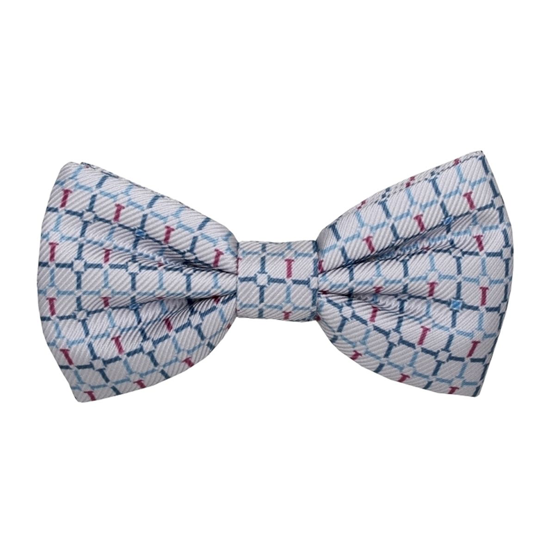 Bow tie CROATA Clasicum Thematic Pre-tied bow tie Glagolitic alphabet Light grey  Silk 100%  