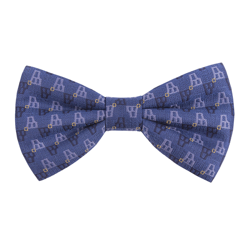 Bow tie CROATA Clasicum Thematic Pre-tied bow tie Glagolitic alphabet Blue  Silk 100%  