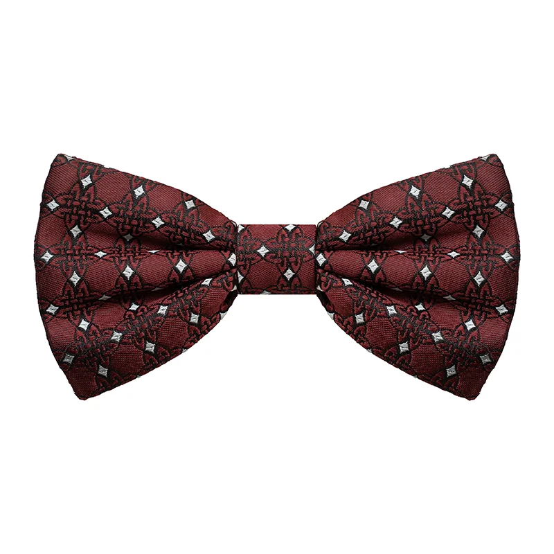 Bow tie CROATA Thematic Pre-tied bow tie Braiding Wine red  Silk 100%  