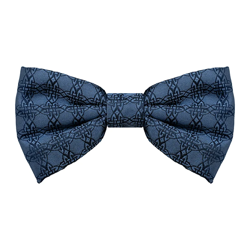 Bow tie CROATA Thematic Pre-tied bow tie Braiding Blue  Silk 100%  