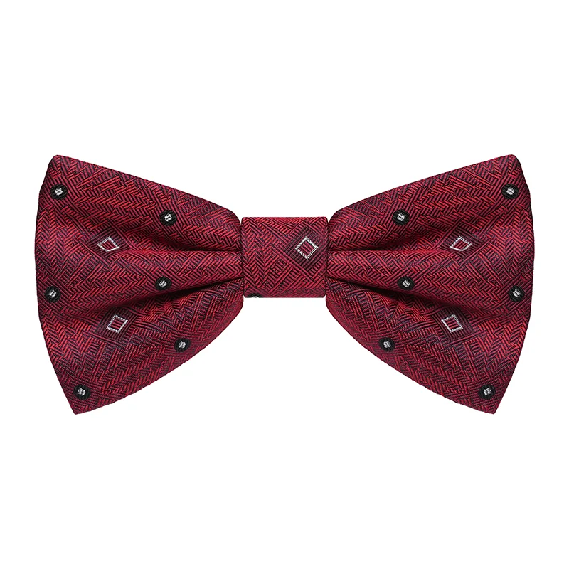 Bow tie CROATA Thematic  Glagolitic alphabet Wine red  Silk 100%  