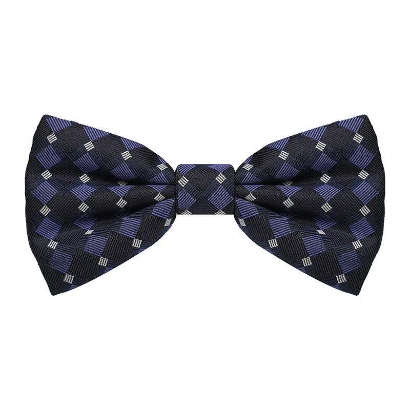 Bow tie CROATA Thematic  Squares Dark blue  Silk 100%  
