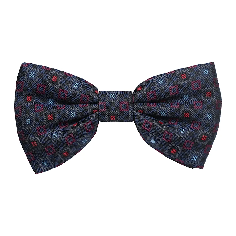 Bow tie CROATA Thematic  Squares Dark blue  Silk 100%  